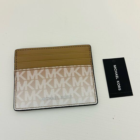 Michael Kors Cooper Ombré Logo Tall Card Case Husk - Picture 1 of 3